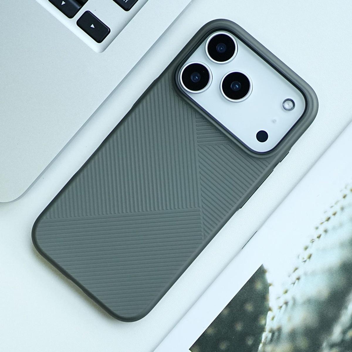 

Ультратонкий чохол з геометричною текстурою для iPhone 17 Pro Max - Матова напівпрозора тверда накладка Apple 17