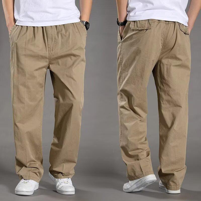 Pantaloni da Lavoro Larghi Taglie Forti da Uomo Gamba Dritta Casual da Esterno 2026