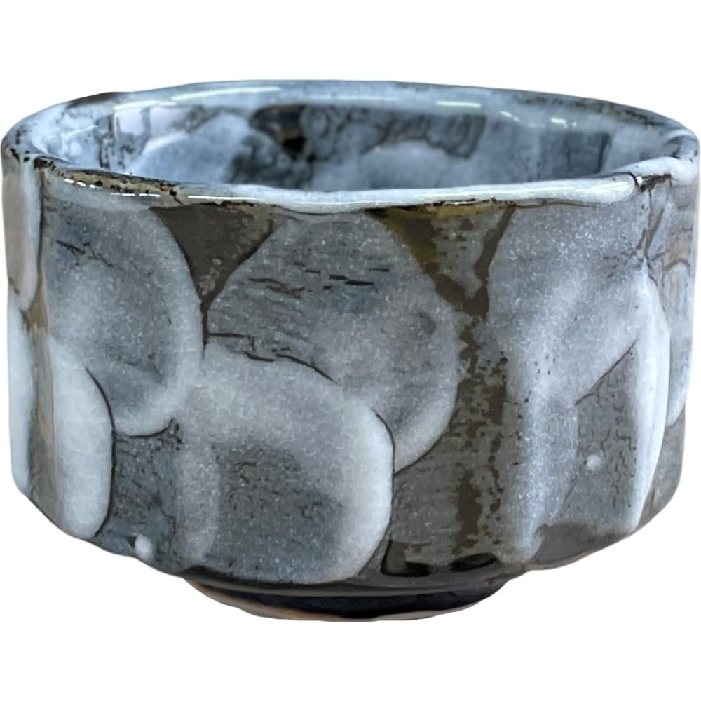 Ale-net Matcha Bowl, W14 x D14 x H8.3cm, Kuroshino, Polygonal, Mino Ware, Made in Japan