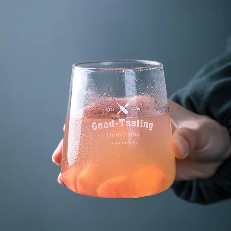 500ml Big Belly Glass mug,Milk Cup Letter Cold Drink Mugs Dessert Mousse Cup Coffee Mug for Tea,christmas Mug Unique Gift