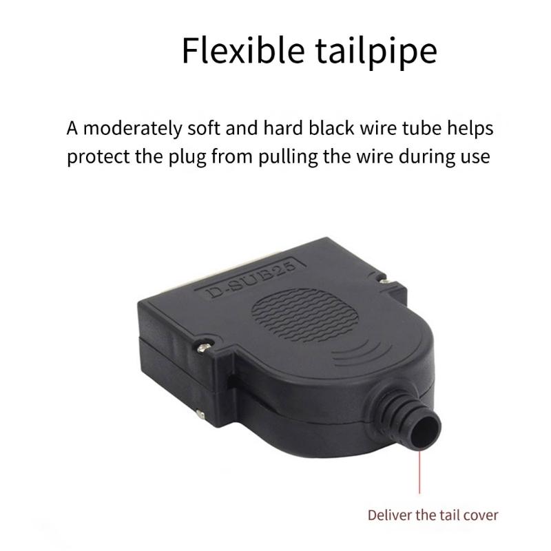 DB25 RS232 Terminal Connector Adapter Flexible Tail Sleeve Screw Lock Design RS232 Joint Not Need Welding