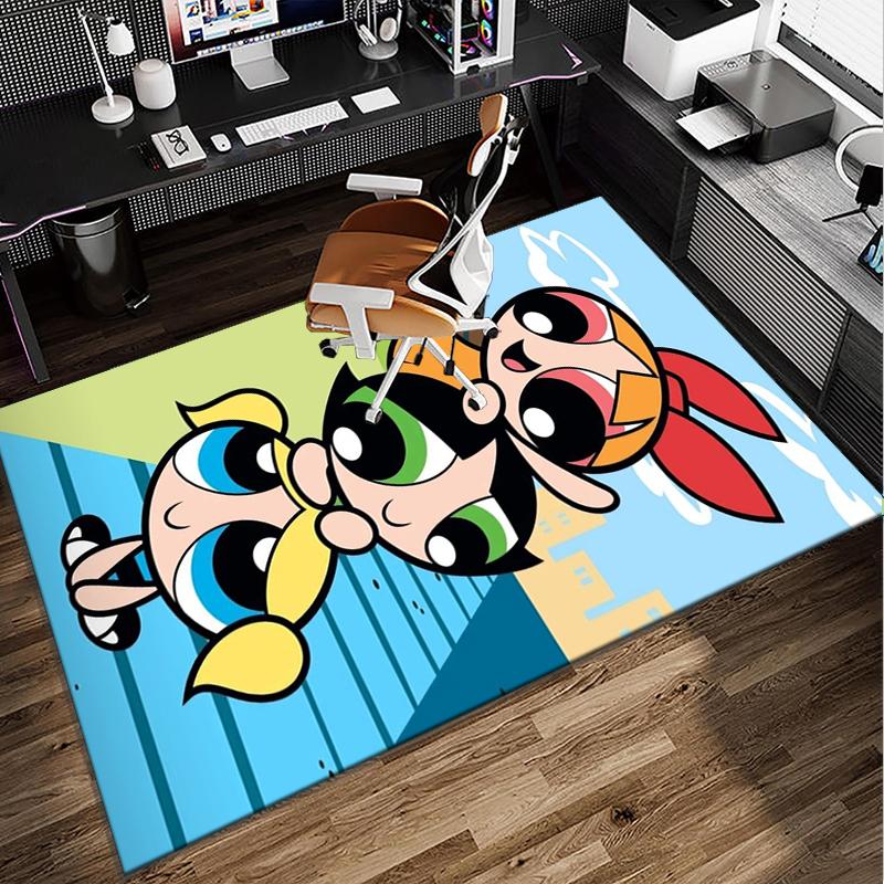 Power Police  Adventure Office Rug Chair Mat, Game Carpet, Suitable for Front Door, Bedroom, Living Room, Desk, Holiday Gift