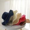 Women Summer Elegant Bowknot Pearl Beach Cap