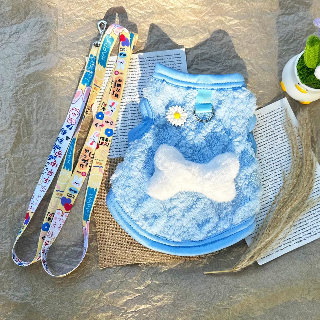 Ropa para perro gato chaleco de invierno ropa para mascotas cálida linda caricatura Oso Grande títere de peluche ropa para mascotas