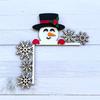 Christmas Door Frame Corner Wooden Decoration Porch Decoration Wooden Frame Home Wall Door Corner Wall Sticker Decoration