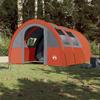 Vidaxl Tenda da Campeggio, 4 Persone, Grigio-Arancione, Impermeabile