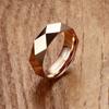 Faceted Wedding Band For Men,Mens Tungsten Carbide Rings, Polished Beveled Edge Comfort Fit