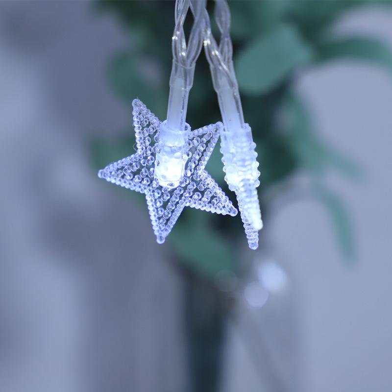 Outdoor Waterproof LED Starry Sky String Lights - Colorful Five-Pointed Star Decor