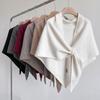 Soft Triangle Scarf Solid Color Sweater Shawl Cape Fashion Knitted Shawl