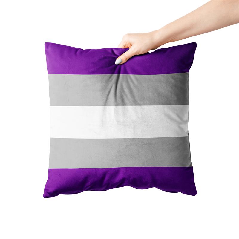 Aertemisi 18'' x 18'' Greysexual Pride Flag Rainbow LGBT Square Throw Pillow Cushion Covers Cases Pillowcases 45cm x 45cm