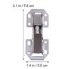 5Pcs Steel Cabinet Door Hinges Thickened 1.5mm Hydraulic Concealed Face Frame Mounting Heavy Duty Furniture Hinges Silent Stable