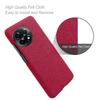 Cloth Texture Smartphone Cover for OnePlus 11R 5G/Ace 2 5G,Solid Color Hard PC+Cloth Anti-scratch Case