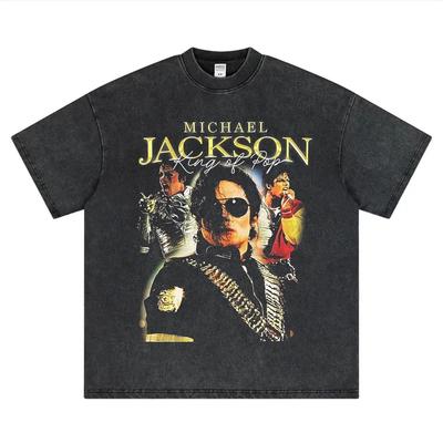 Michael Jackson Gewaschenes Baumwoll-T-Shirt King Of Pop T-Shirts Unisex Unbranded T-Shirts