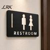 Acrylic Toilet Sign Restroom Sign, Male And Female Bathroom Wall Signs for Business Mounted Double Sided Corridor Commercial Use