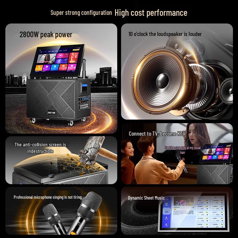 SAST SW867 All-in-One Karaoke System with 21-inch Screen CN Plug (adapter Included)