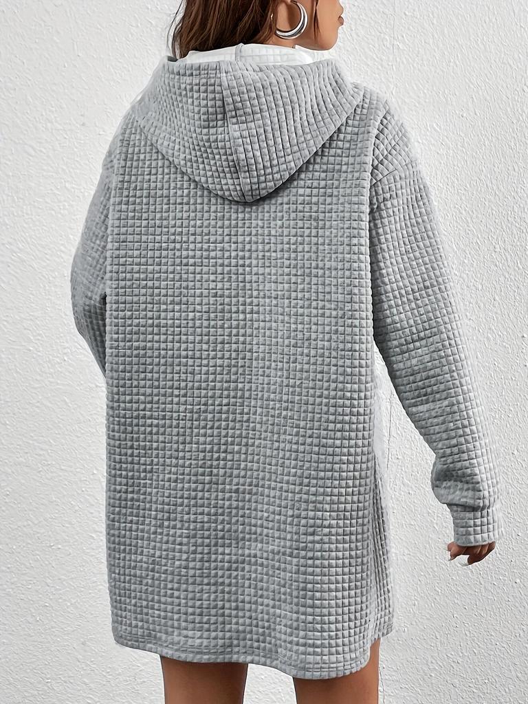 European and American Women's Fashion Casual Hooded Sweatshirt Dress