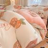 2024 New Class A Small Fresh Printed Milk Fleece Single Bedding Set Thick Warm Cartoon Quilt Cover Fall and Winter Duvet Cover