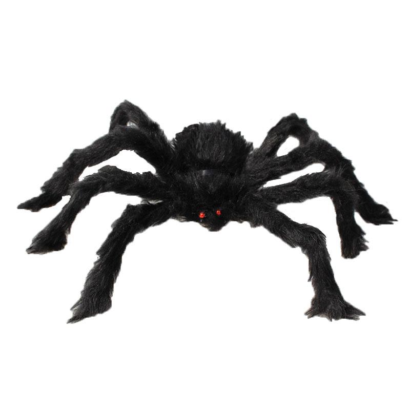 

Halloween Hairy Spider Garden Decorations Scary Giant Spider Fake Large Props Triangular Web With Hook Halloween Yard Decor (As shown-5115)-