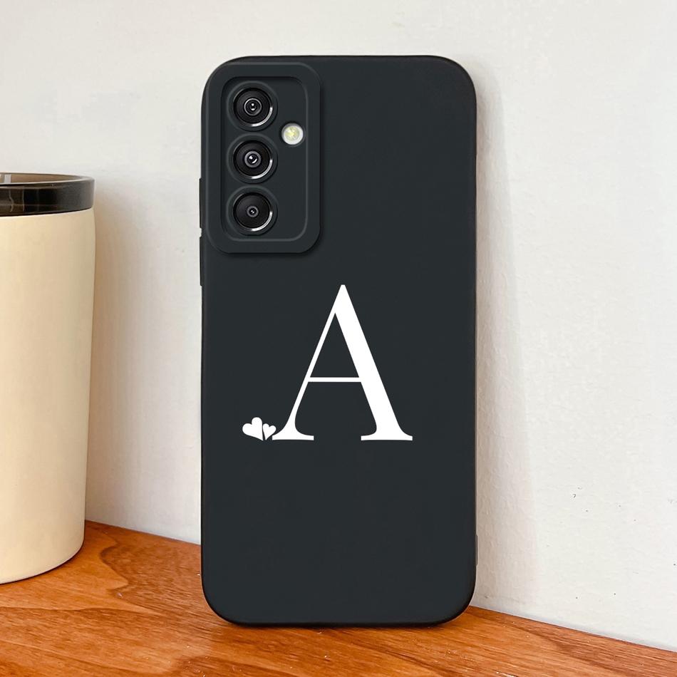 Custodia Per Samsung Galaxy A15 A25 A35 A55 Lettere Semplici Cover per Telefono Silicone Liquido Protezione Completa Alta Qualità Cover Posteriore Morbida