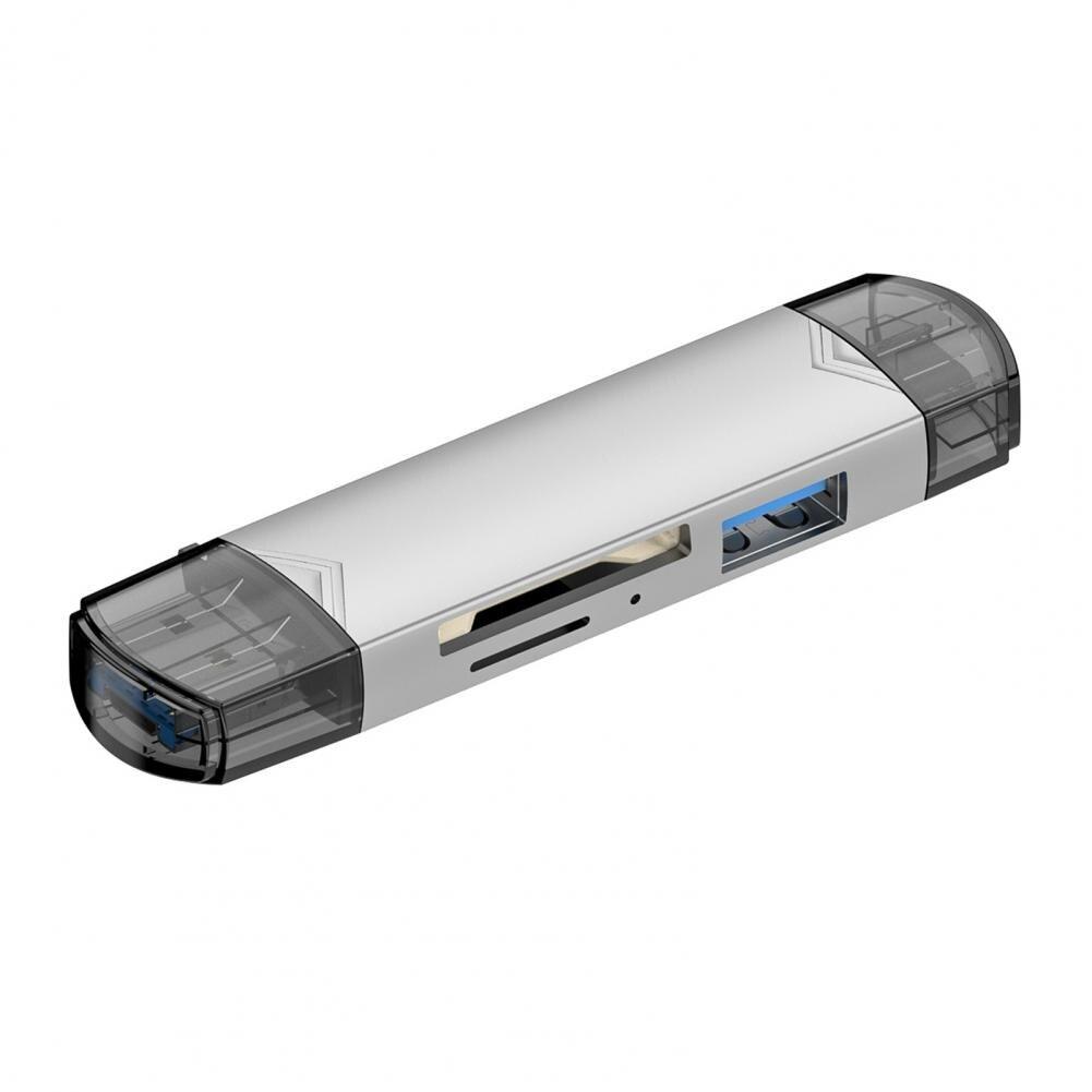 

6 в 1 многофункциональный USB 3.0 кард-ридер U Disk Type C/Micro Usb/TF/SD флэш-накопитель адаптер для чтения карт памяти аксессуары для телефонов