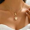 European & American Alloy Heart Pendant Photo Frame Necklace - Versatile Clavicle Chain Jewelry