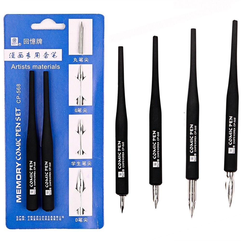 Signature Manga Calligraphy Dip Pen+4 Nibs Sketching Comic Dip Pen  Business