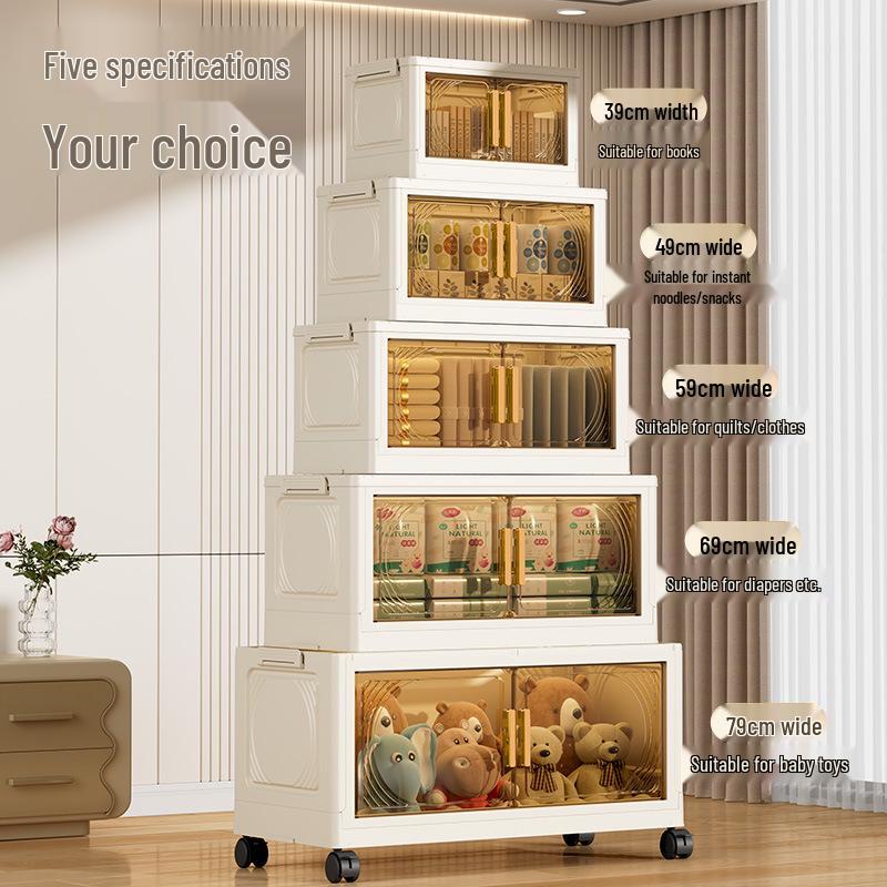 Multi-layer Folding Plastic Storage Cabinet: Shoe, Toy, and Medicine Organizer for Living Room