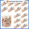 Xiaomi 20PCS-Wooden Push Pin Clip Set with Clear Storage Box for Cork Boards, Bulletin Boards, Photos and DIY Crafts