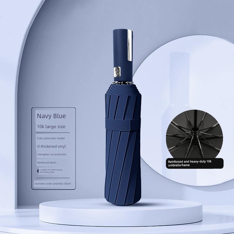 Fully Automatic, Extra-Large, Thickened, Reinforced, Storm-Resistant, Dual-Purpose Sun and Rain Umbrella, Uv Protection Sunshade Umbrella for Men and