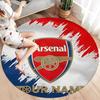 Arsenal F Custom Name Round Area Rug,Carpet Rug for Living Room Bedroom Sofa Playroom Decor,Non-slip Floor Mat