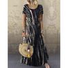QICED Fashion Summer Spring Short Sleeve O-Neck Casual Dresses