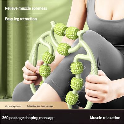 Masseur Circulaire pour les Jambes Rouleau Multi-Roues pour Tissus Profonds pour Cuisses Mollets Soulagement Musculaire Outil Portable de Yoga et de Fitness Équipement de Récupération pour Salle de Sport à Domicile