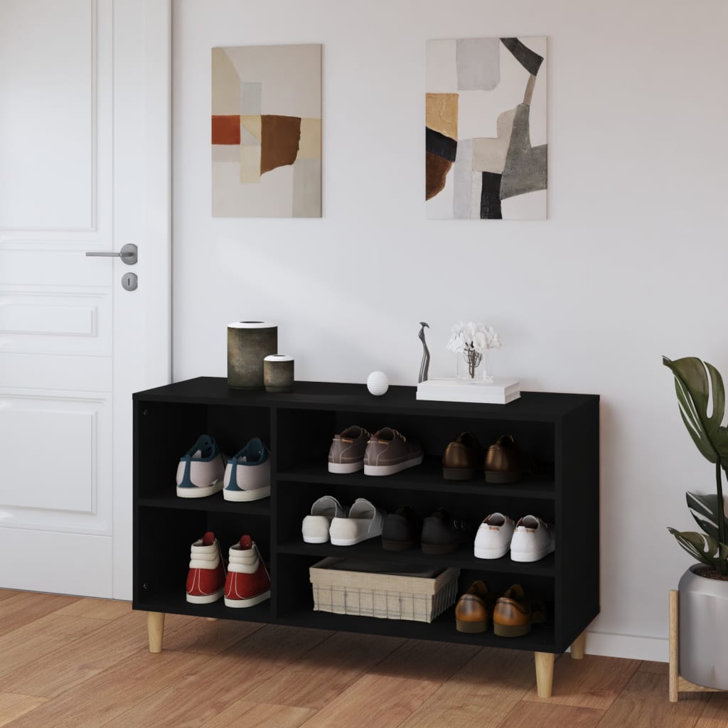 Shoe Rack Black 102 x 36 x 60 cm Particleboard