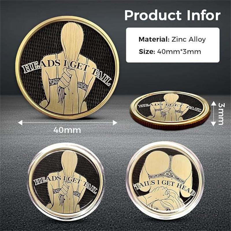 Interesting Front And Back Coins Interesting Head And Tail Coins Product Size: 4*4*0.3Cm