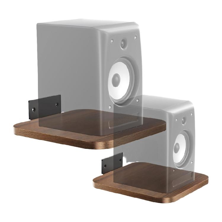 Solid Wood Soundbar Shelf For Small Speakers Offering Adjustable Size And Safe curvilinear Edges