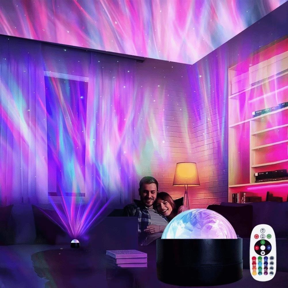 Color-changing Moon Galaxy Projector Light USB Plug-and-Play Flashing Light Effect RGB Projector Lamp Christmas Tree Mini