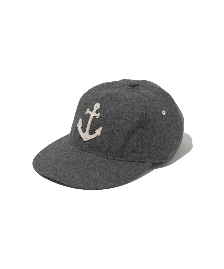 UNIFORM BRIDGE Anchor Wool Ball Cap Gray