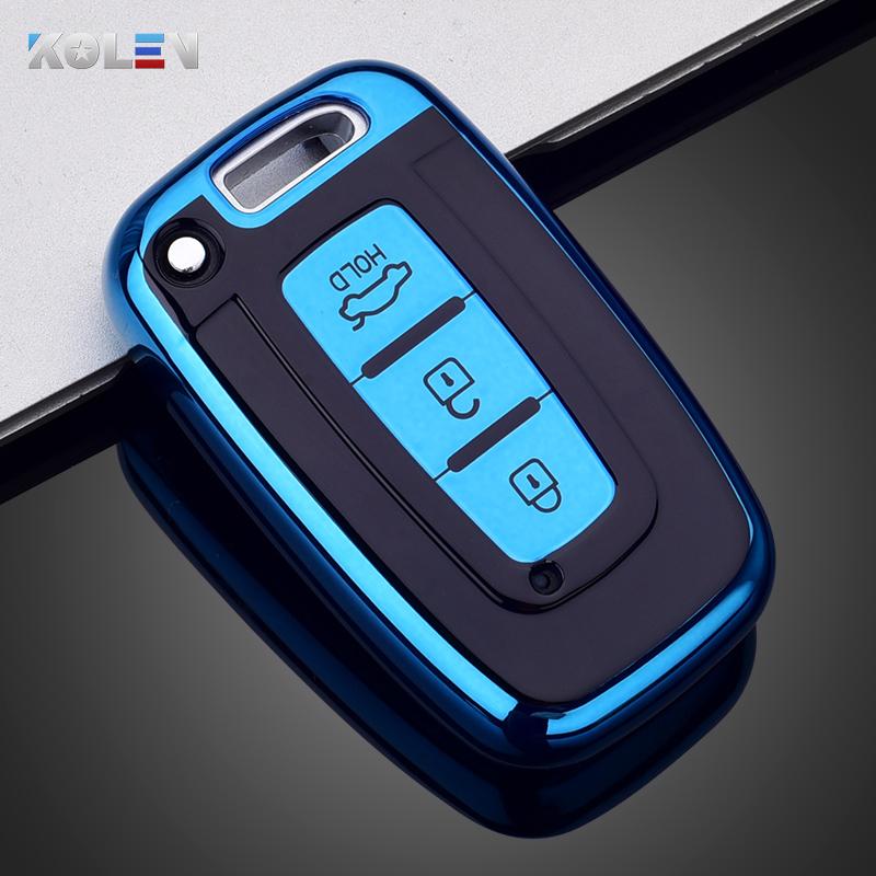 Soft Tpu Auto Smart Key Fob Cover Case Housing Fit For Hyundai Solaris Hb20 I30 Veloster Sr Ix35 Elantra Accent Fit For Kia Rio Sportage K2 K3