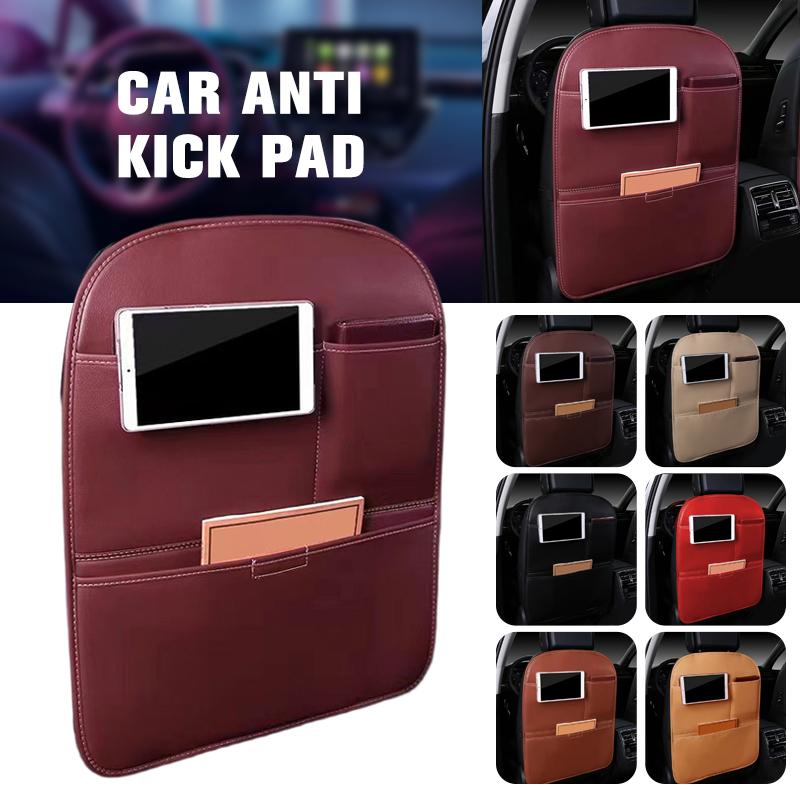 PU Leather Car Seat Cover Anti Kick Pad Children's Anti Dirt Protective Pad  Car Rear Multi-function Storage Bag Wear-resistant