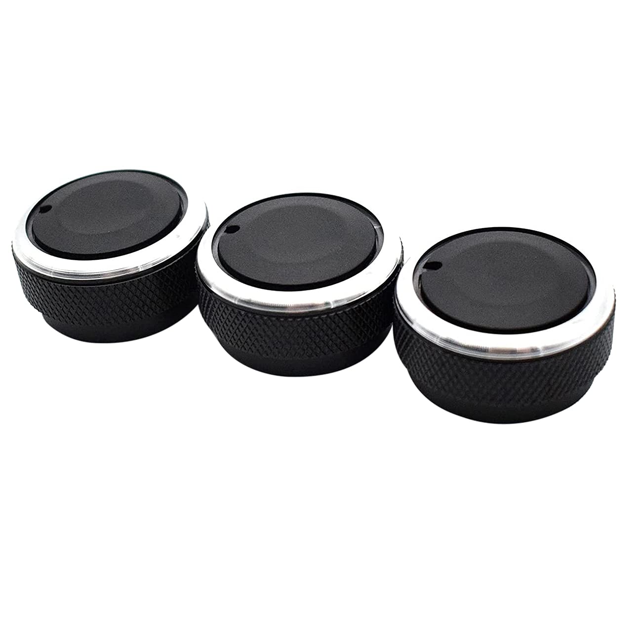

Douehpy 3pcs AC Switch Knobs Air Conditioner Heat Control Knob for Platz Vios Vitz Yaris X Black чорний