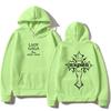 Lady Gaga Mote Hettegensere Lady Gaga MAYHEM Cross Avskåret Trykk Genser Høst Retro med Hetteklær Unisex Løs Streetwear
