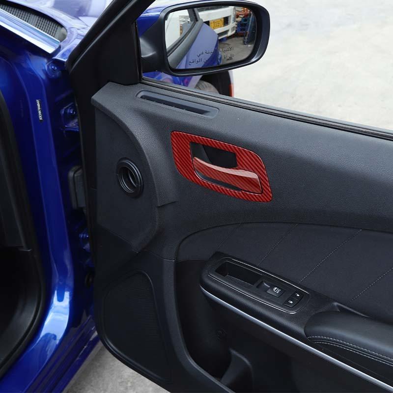  ABS Interior Door Handle Decoration Protective Cover Sticker Fit For Dodge Charger For 300C 2011 Up Exterior Accessories