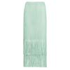2025 Summer Pleated Tassel A-line Midi Skirt – High Waist Commute Design for Women