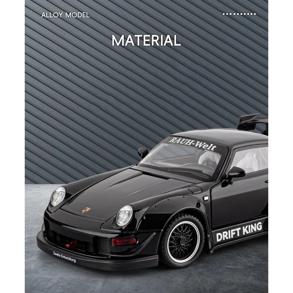1/22 Porsche 993 RWB 911 Supercar Alloy Model Car Toy Diecasts Metal Casting Sound and Light Car Toys for Children Vehicle
