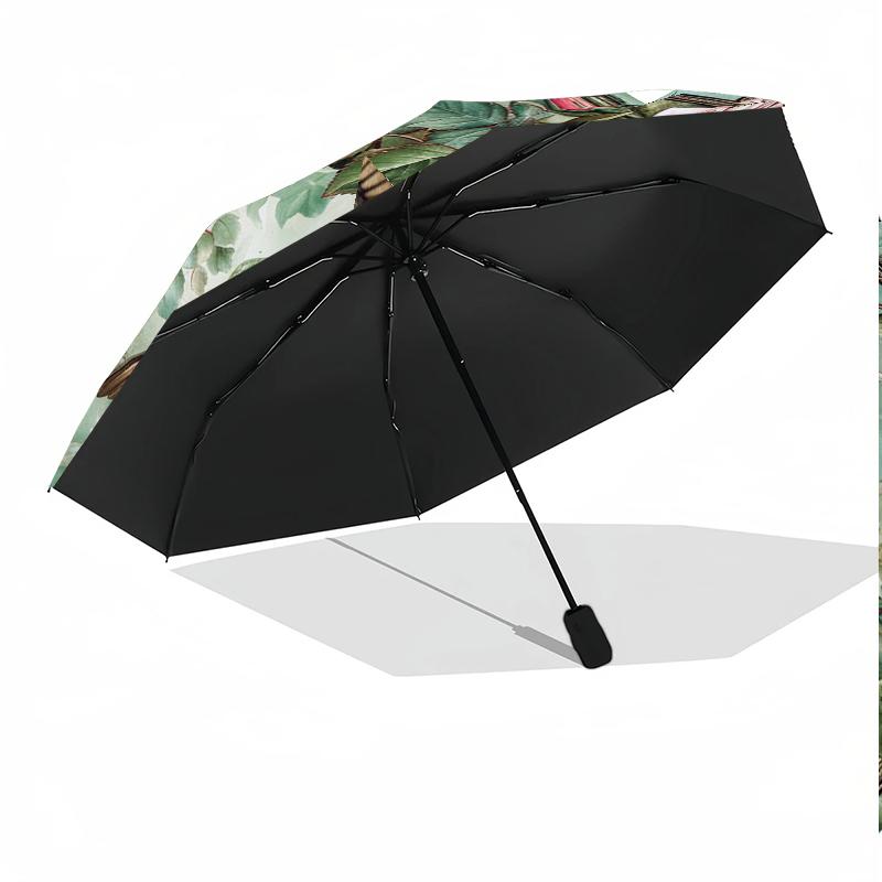 Hummingbirds And Roses Garden 8-Frame for Travel, Camping, Casual Lightweight Portable Umbrella, Essential for Every Family Holidays Birthday Gift