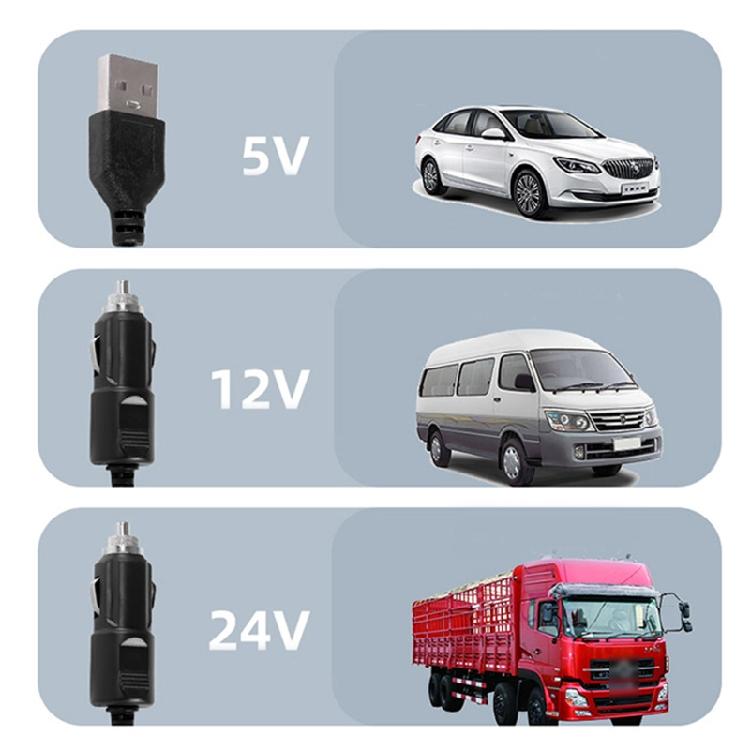 Universal USB 5V 12V 24V 360 Degree Rotation USB Car Fan Large Wind USB Car Fan