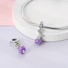Charms Copperpurple Flower Perfume Bottle Pendant Fit Charms Plataoriginal Bracelet Beads Women Jewellery Making