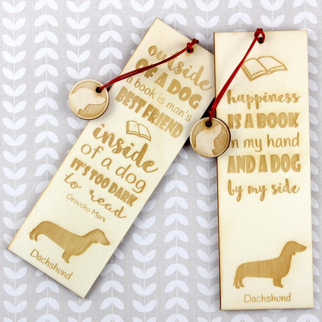 Dachshund Smooth-haired, Wiener Dog, Badger Dog - Dog Bookmark, Personalized Bookmark, Gift for Bookworm from Art-Dog Brand