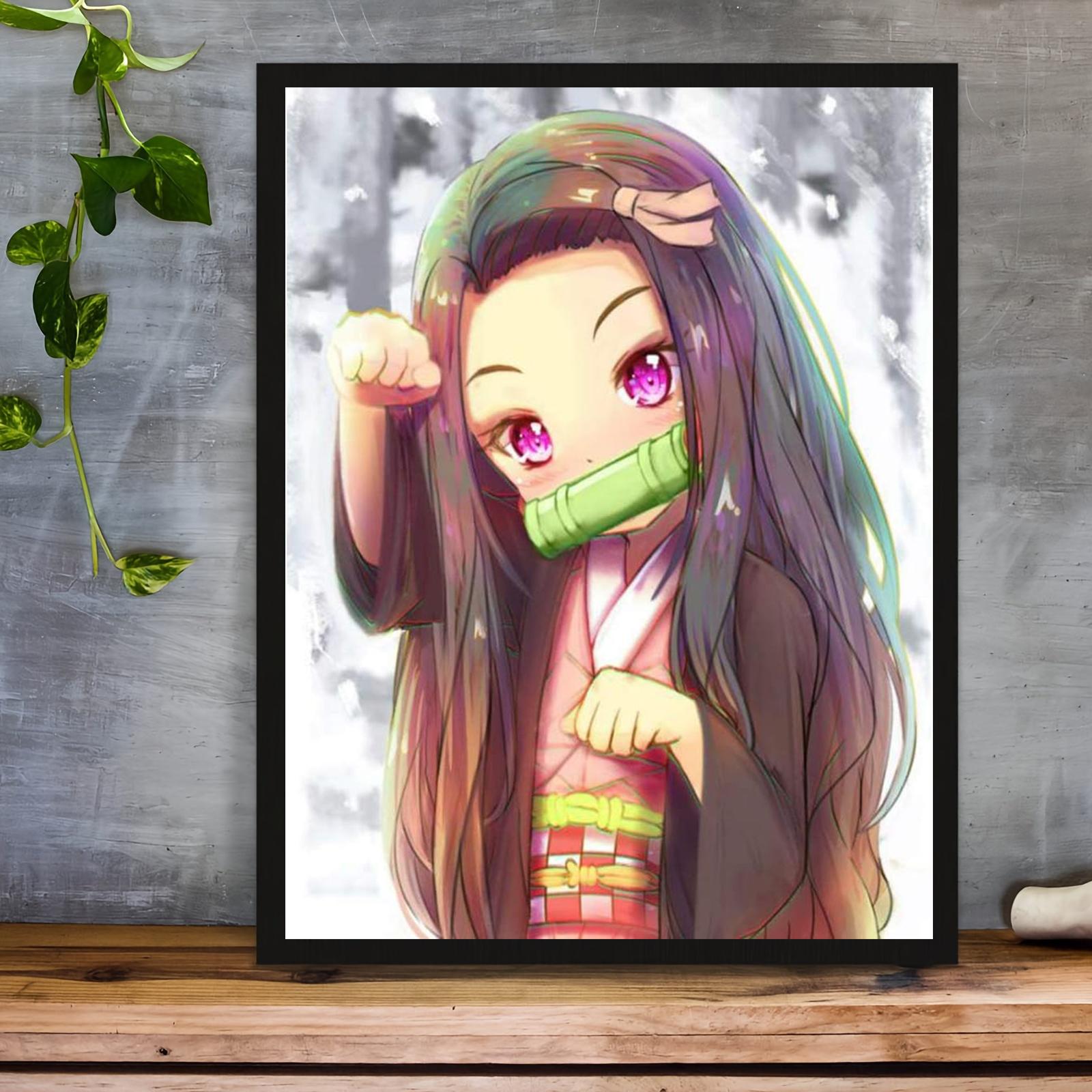 

5D DIY Алмазная картина Милые персонажи аниме Картина Набор для вышивки крестом Мозаика Алмазная вышивка Роза Полный круглый/квадратный дрель Украшение дома Round 30x40cm