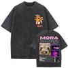 Vintage Washed Mora Lo Mismo De Siempre Album Letter Print TShirt Mens Women High Quality Fashion Oversized Cotton T Shirts